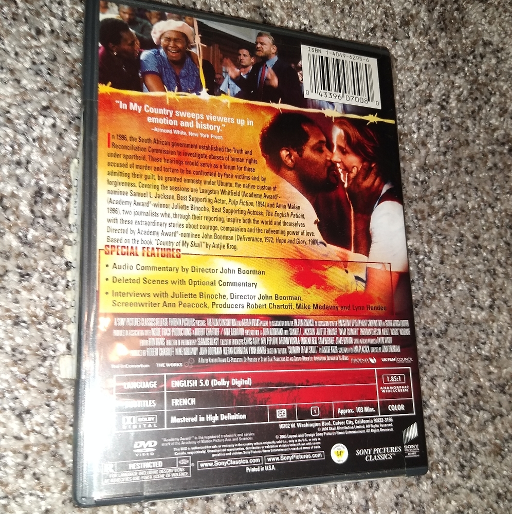 In My Country DVD - Picture 2 of 3